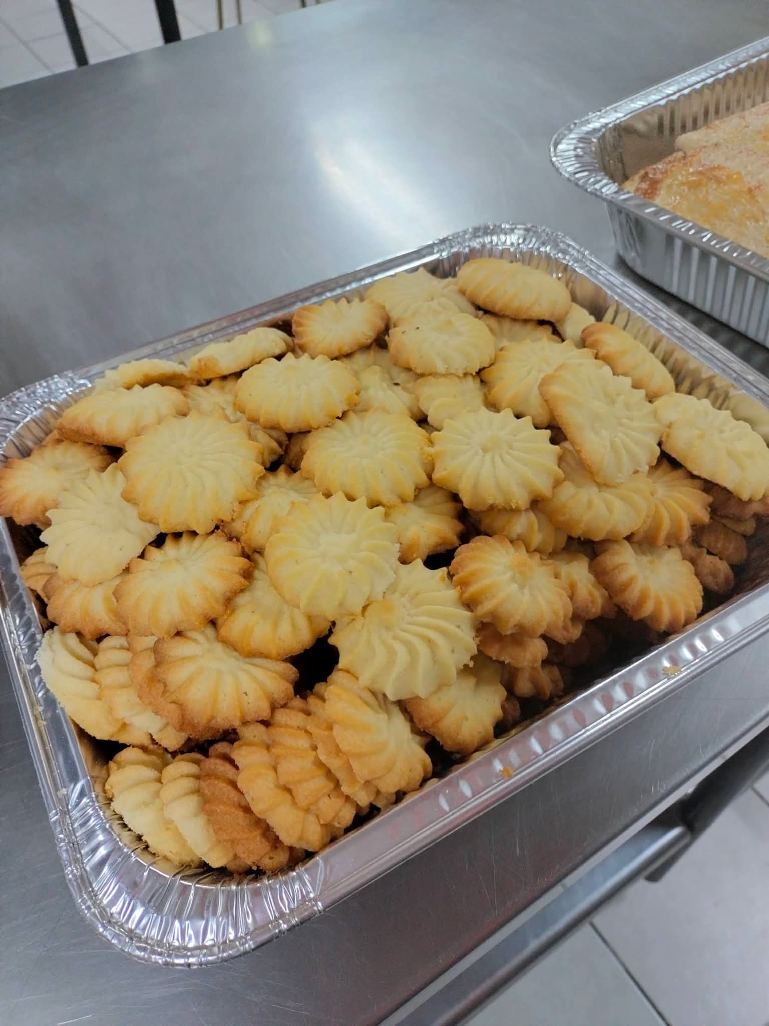 Galletas de mantequilla en una bandeja